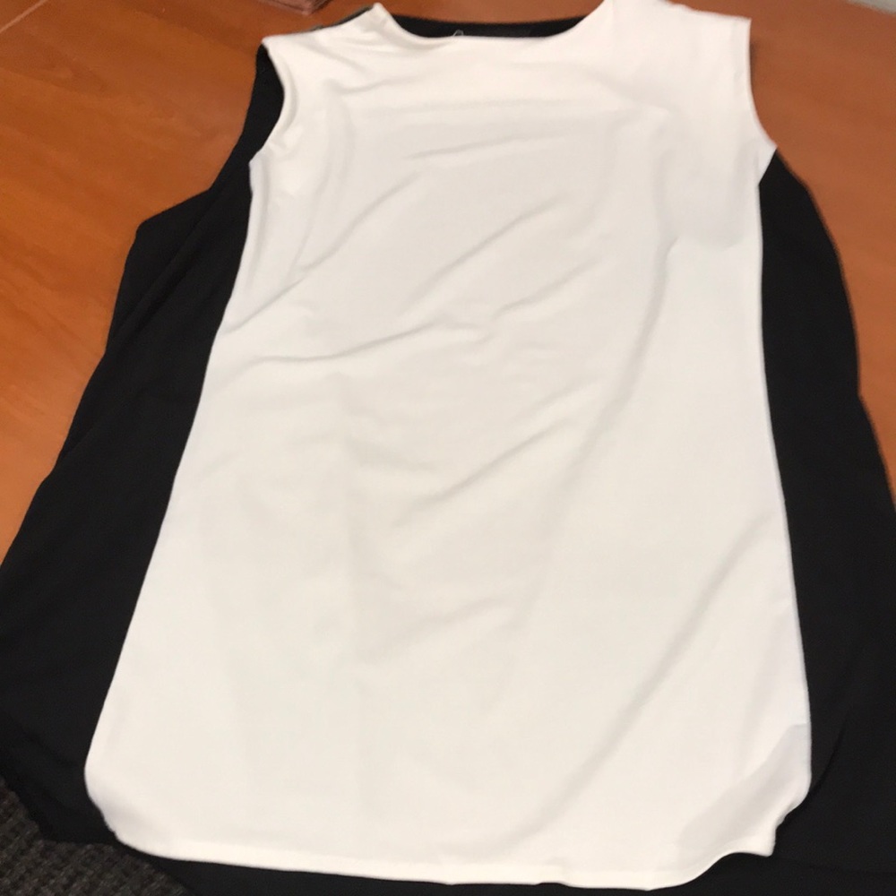 Black and white blouse